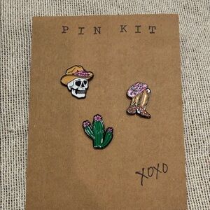 Cactus and Cowboy Skull Pin Kit
